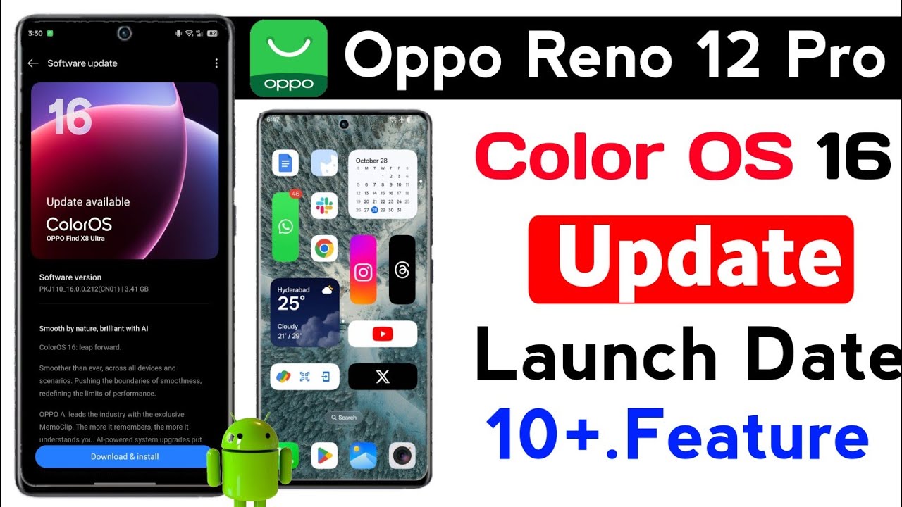 oppo reno 12 pro color os 16 launch new update | oppo reno 12 pro color os 16 new spacial features