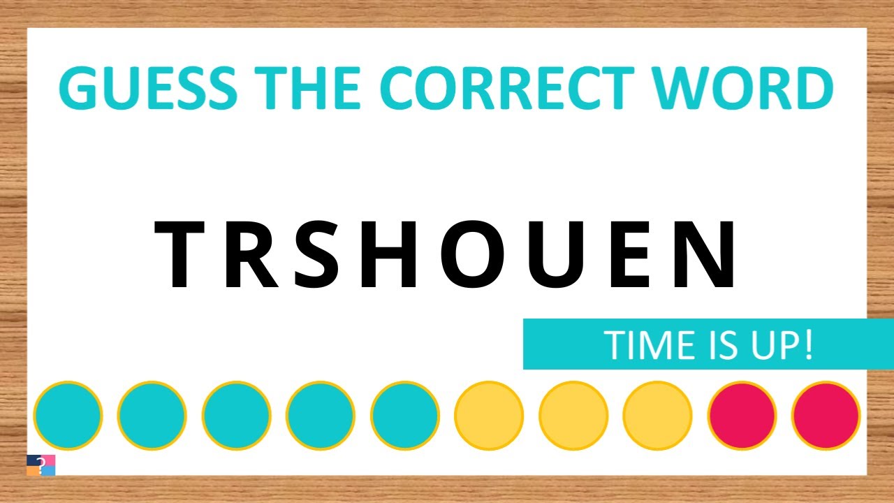 Guess the Correct Word! Unscramble in Record Time! 8 Letters | Agent Quiz