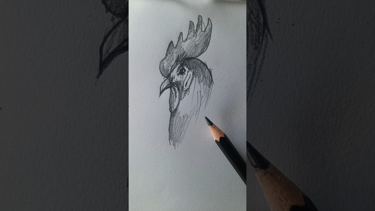 How to Draw Rooster (Easy Method!) 🐓✨ #drawing #foryou #art #easyartlover #sketch #awesome