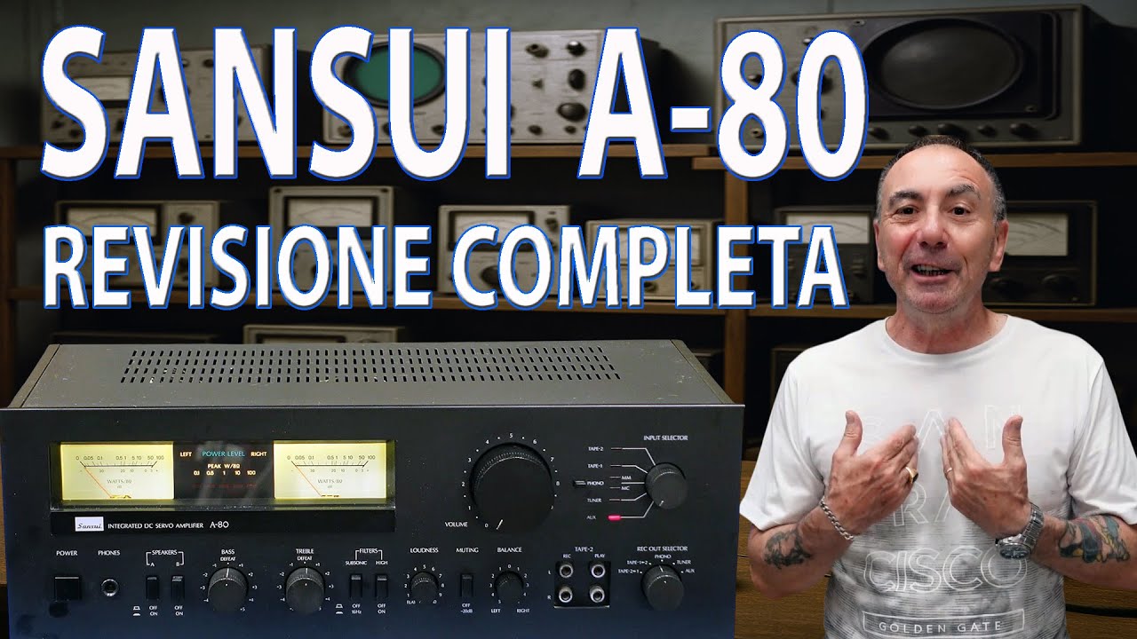 118 SANSUI A-80 FERMO DA DECENNI RIPARAZIOINE E REVISIONE COMPLETA #vintage #elettronica