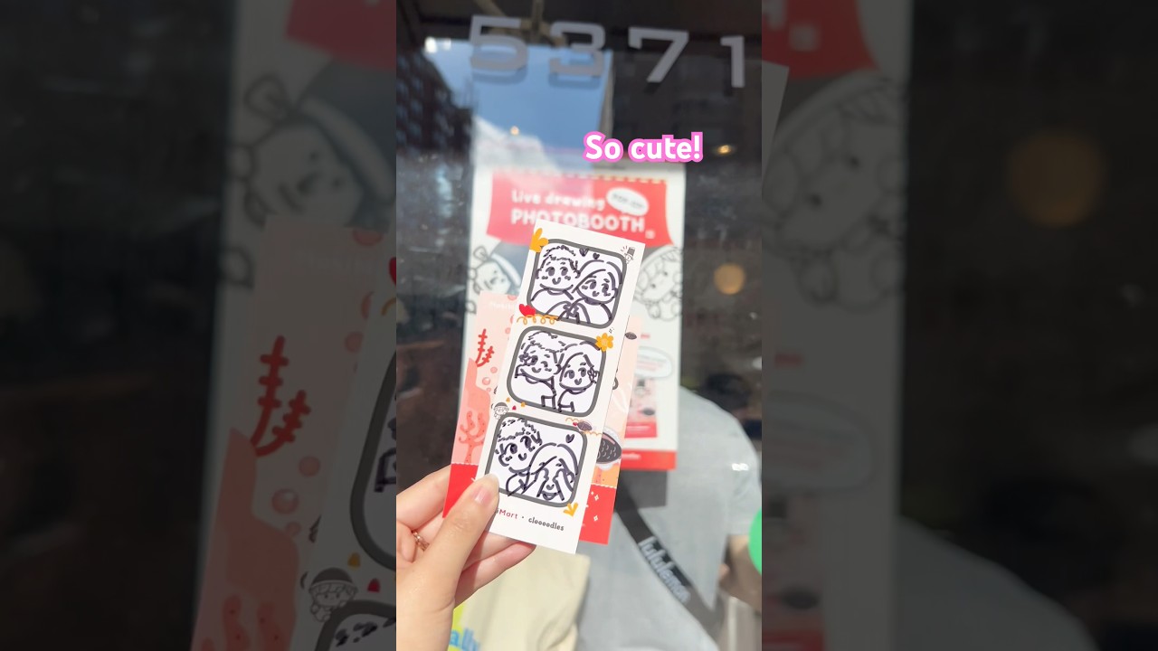 I Found The Cutest Photo Booth *so cute & fun* #toronto #photobooth #caricature #doodle #cute