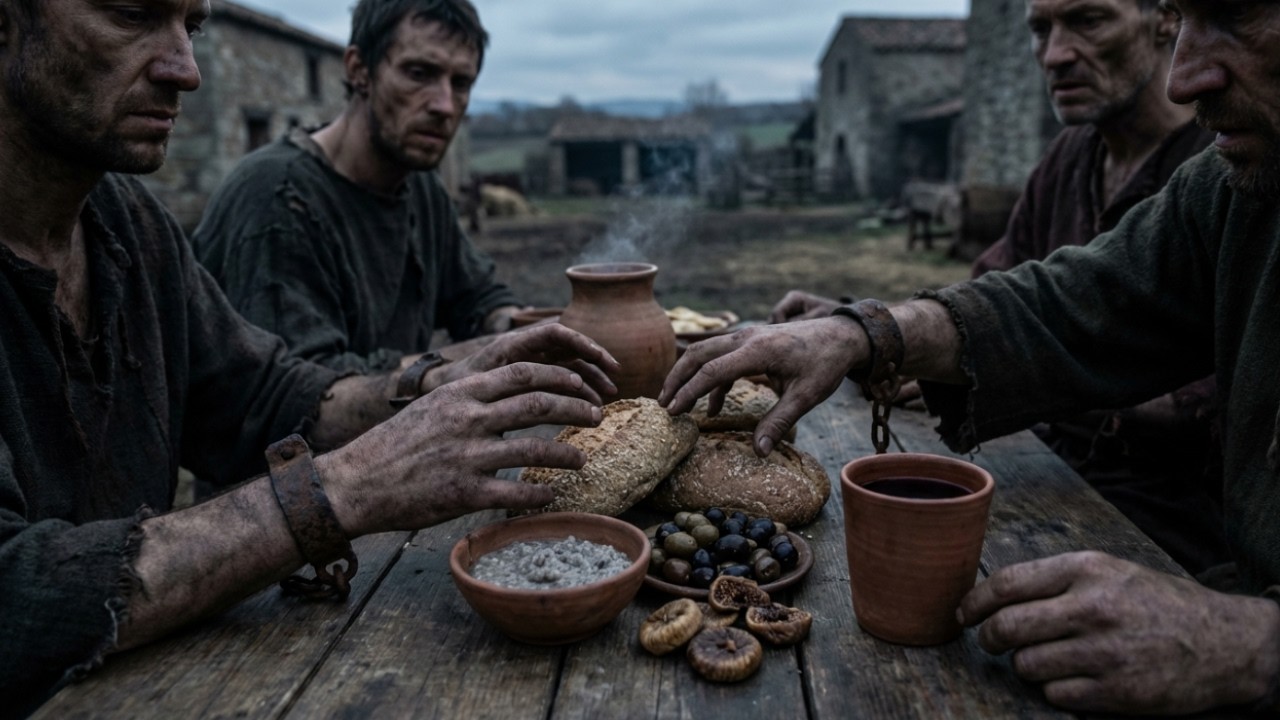 Cosa mangiavano davvero gli schiavi romani in 24 ore?