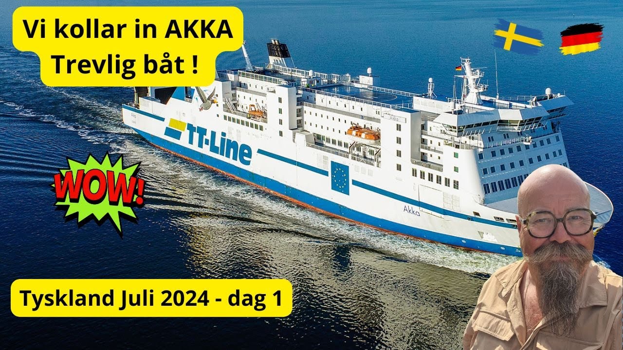 Tysklandrunt 2024.  Börjar med Trelleborg - Rostock med AKKA.  Suverän båt som rekommenderas !