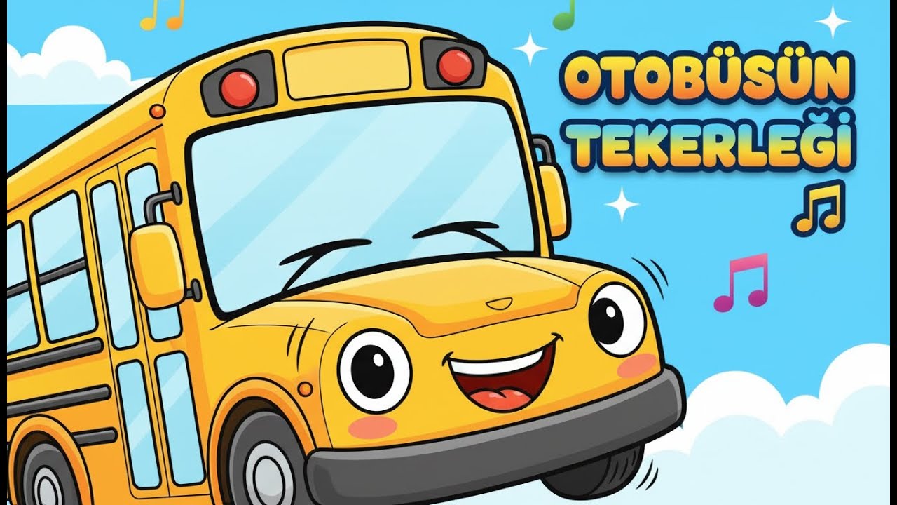 OTOBÜSÜN TEKERLERİ DÖNÜYOR - Eğitici ve Eğlenceli Çocuk ve Bebek Şarkıları - Çizgi Film