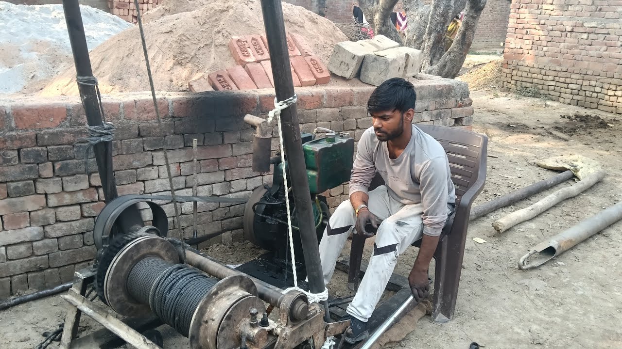 फर्रुखाबाद की बोरिंग होती हे 150 फुट 5 इंची सेट बोरिंग मशीन 