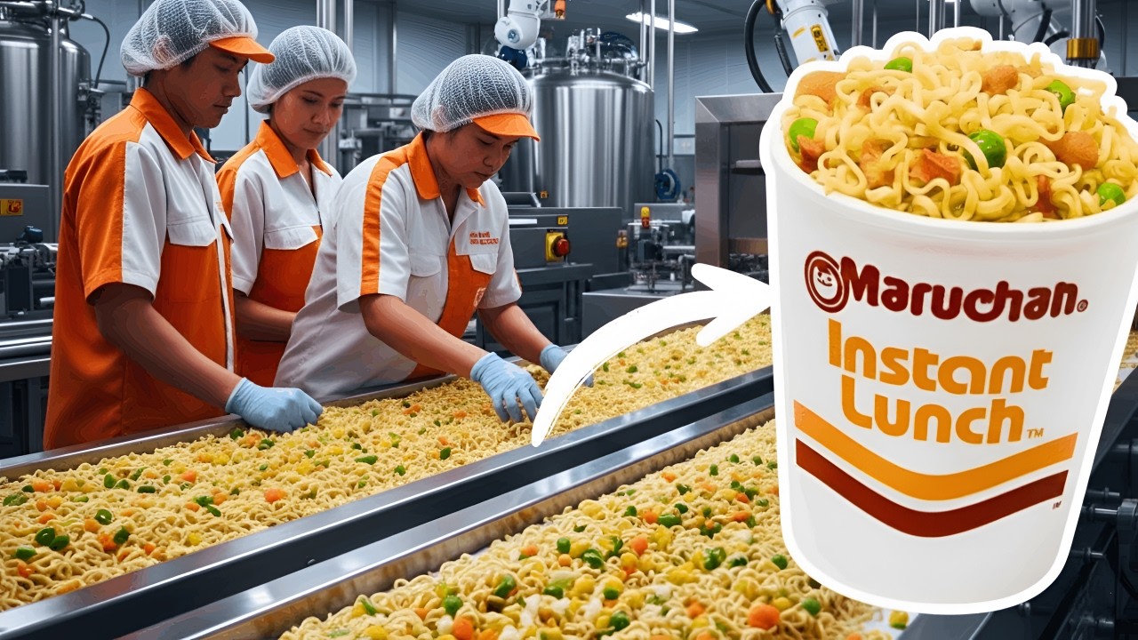 CÓMO se HACEN los FIDEOS INSTANTÁNEOS en la FÁBRICA
