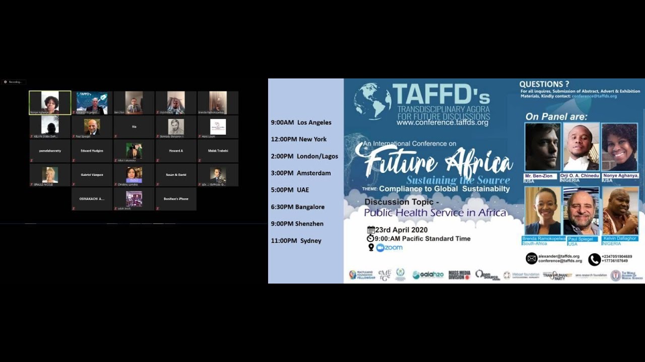 INTERNATIONAL CONFERENCE OF FUTURE AFRICA: SUSTAINING THE SOURCE. DAY 3 Panel Discussion