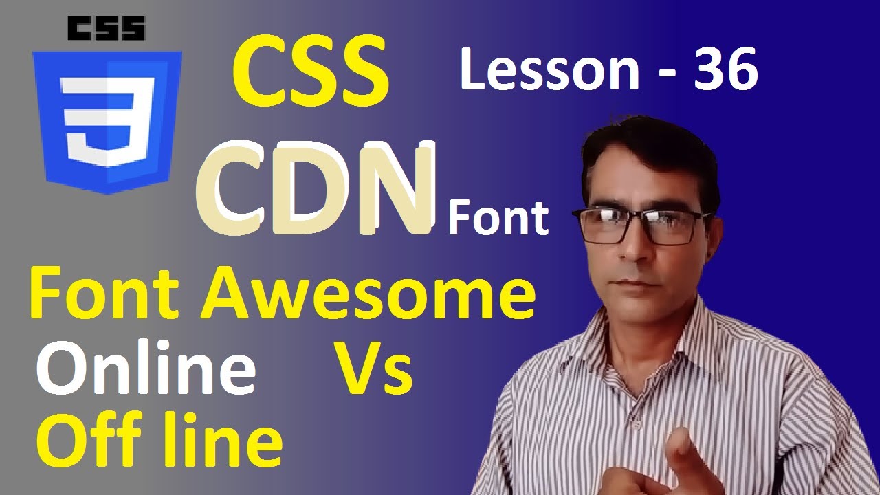 How to use CDN font in css | CSS lesson - 36 | Use CDN Font awesome in website | CSS for beginners