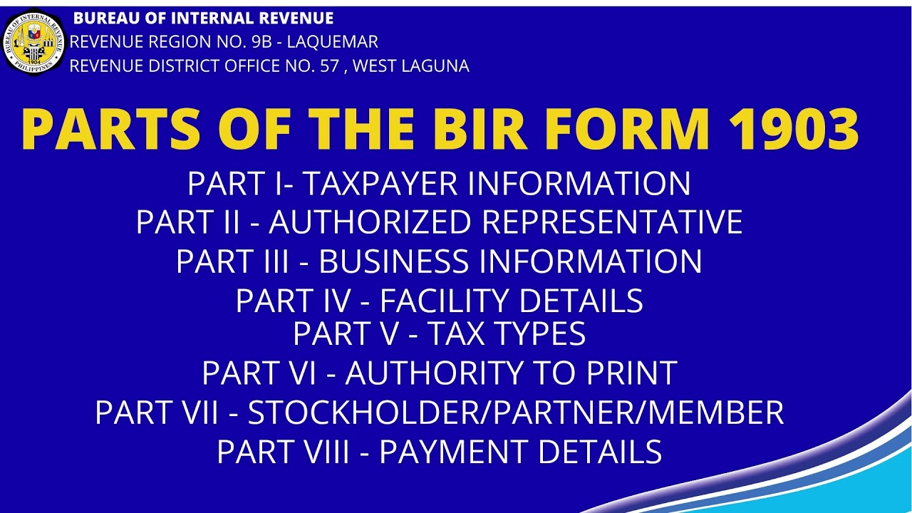 BIR FORM NO  1903