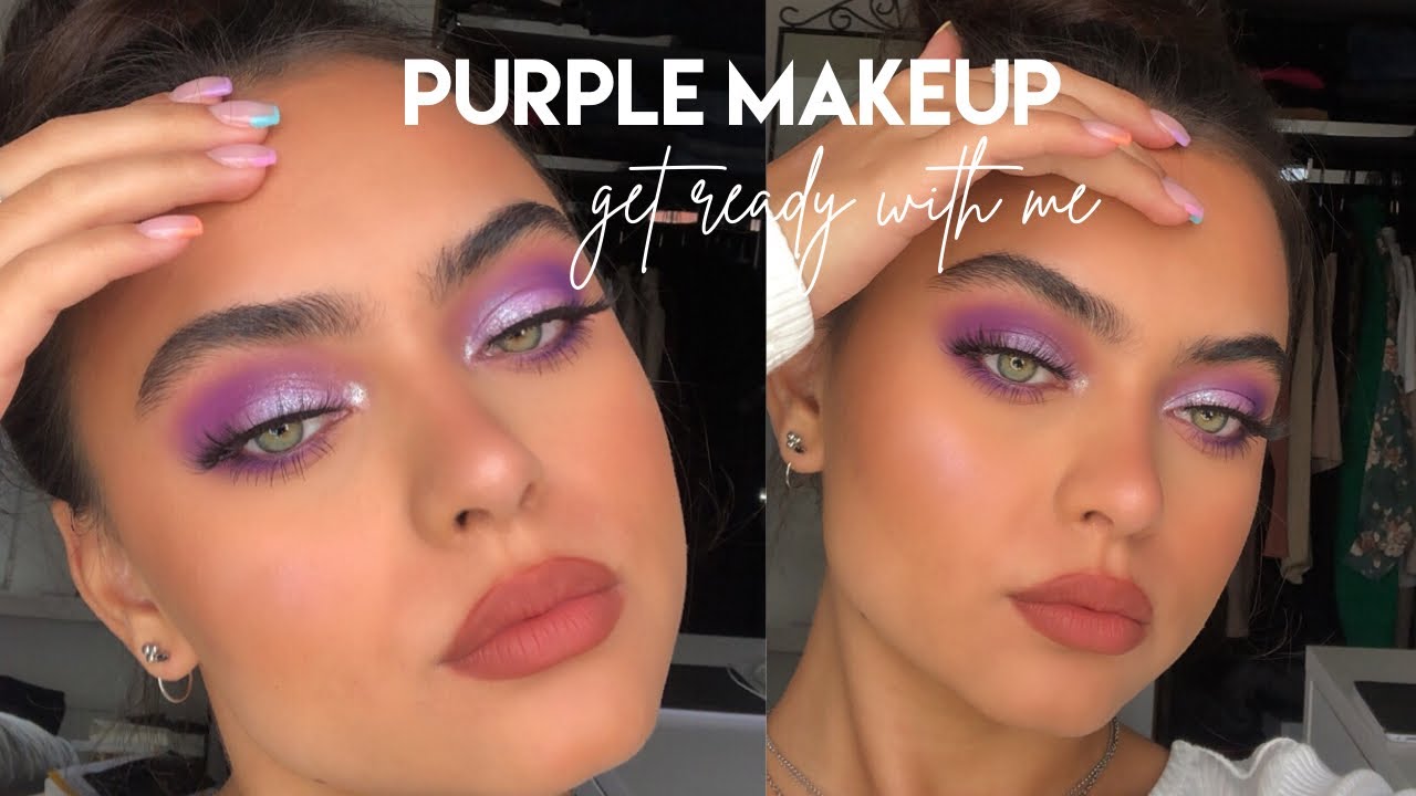 PURPLE MAKEUP GET READY WITH ME