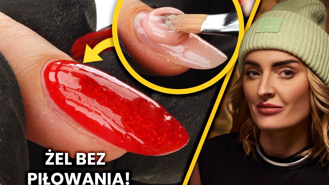 Przedłużanie paznokci żelem BEZ PIŁOWANIA! Samopoziomujący się żel