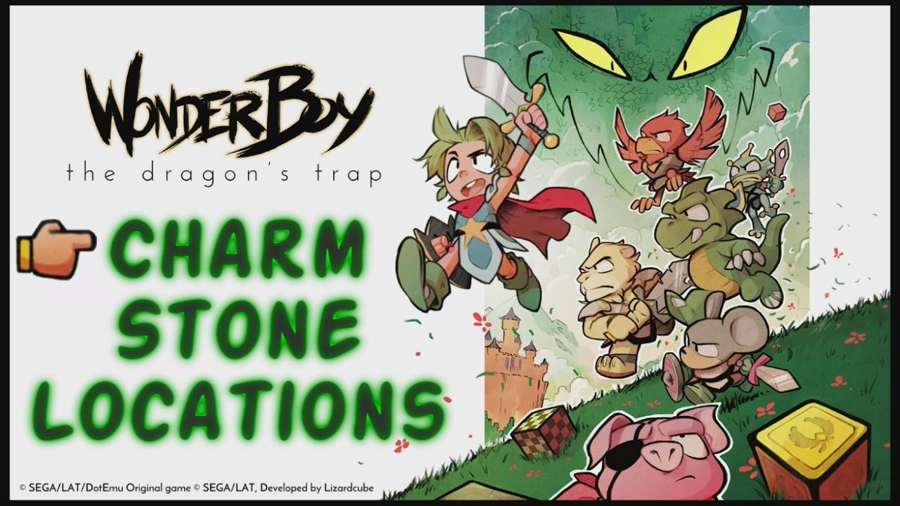 Wonderboy 3 The Dragons Trap All Charm Stone Locations + Gallic Sword
