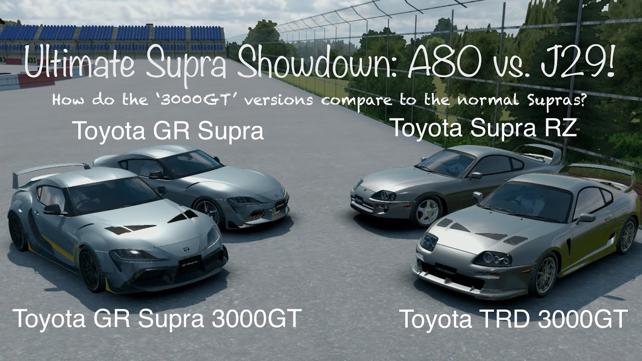 This is the Ultimate UNMODIFIED Supra Comparison! A80 vs. J29, or Base vs. 3000GT? - Assoluto Racing