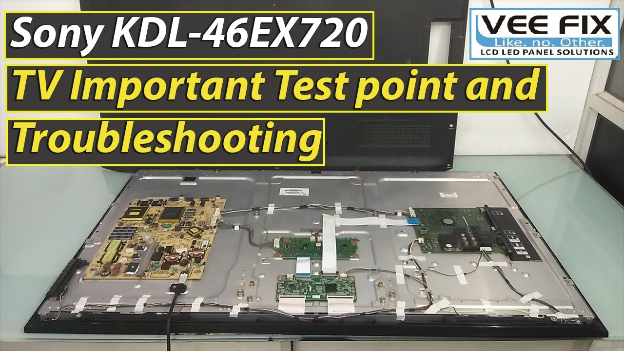 Sony KDL 46EX720 TV Important test point  and troubleshooting on T con Board