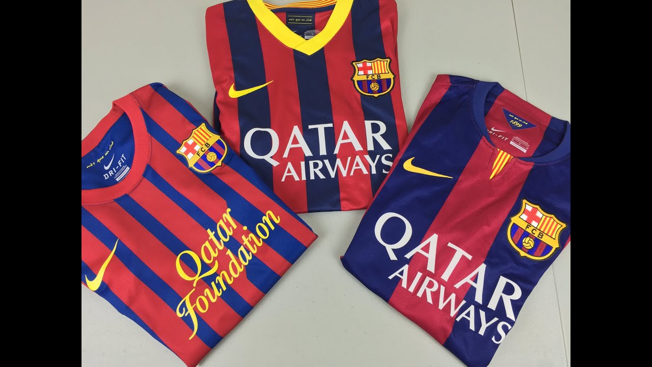 Comparison: Recent FC Barcelona Authentic Jerseys by Nike