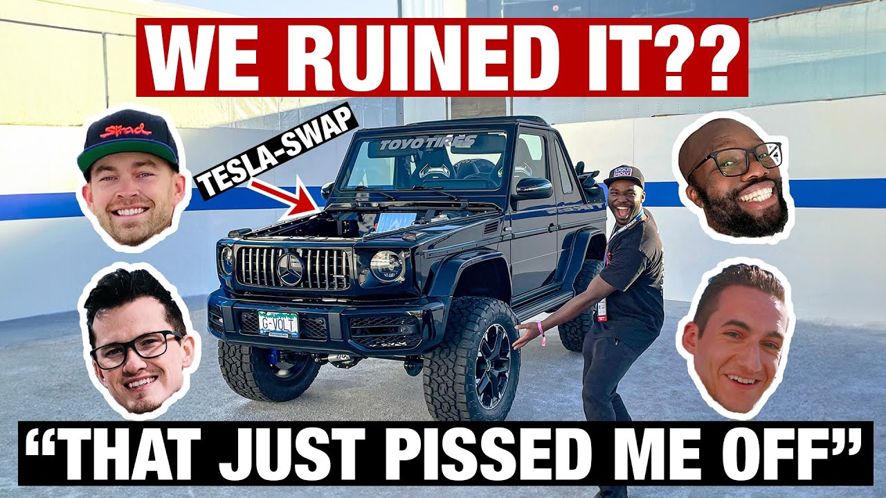 Shocking Reactions to our Tesla-Swap G-Wagon 2-door Convertible - *Hidden Camera*