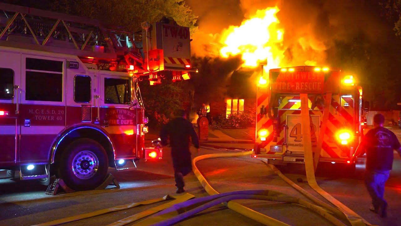 Roaring Fire Destroys Large Two-Story Home In Houston