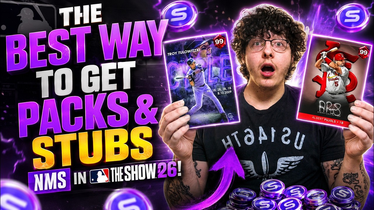 HOW TO GET FREE PACKS & STUBS FAST NMS! 💰⚾ MLB THE SHOW 26