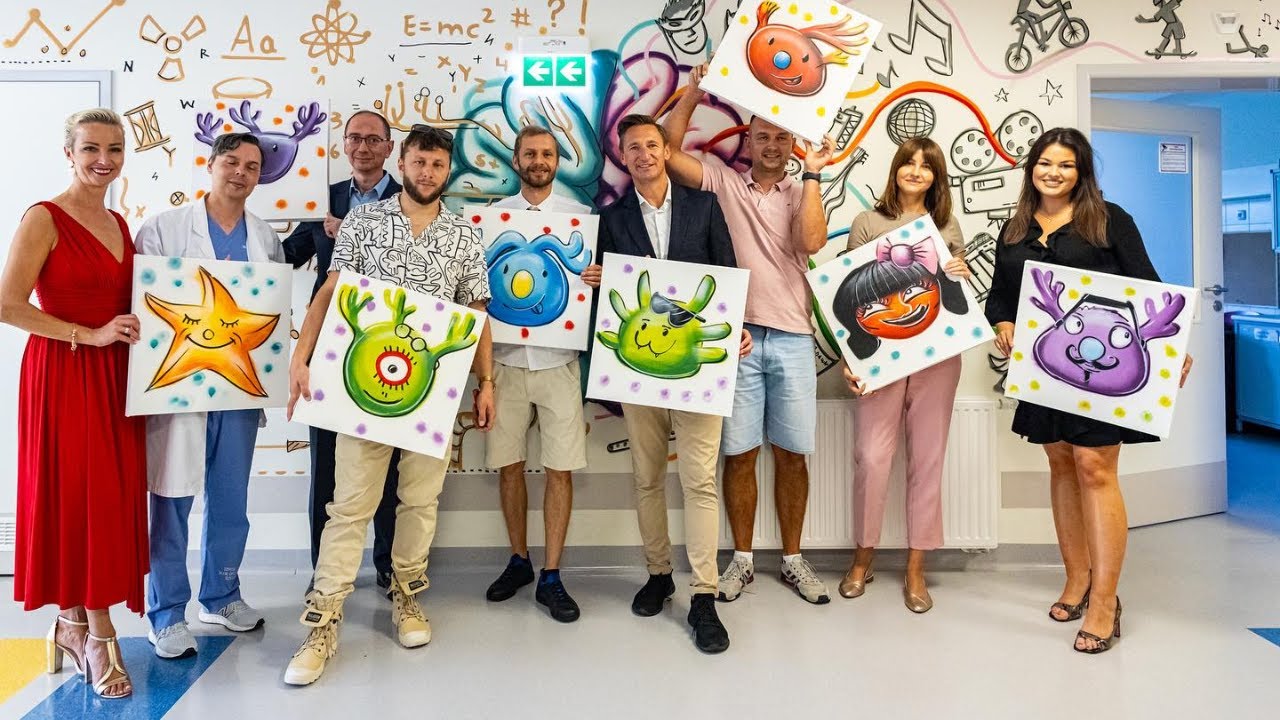 Magiczny Świat Neuron&oacute;w, czyli streetart Cukina na ścianach Szpitala Zdroje Szczecin
