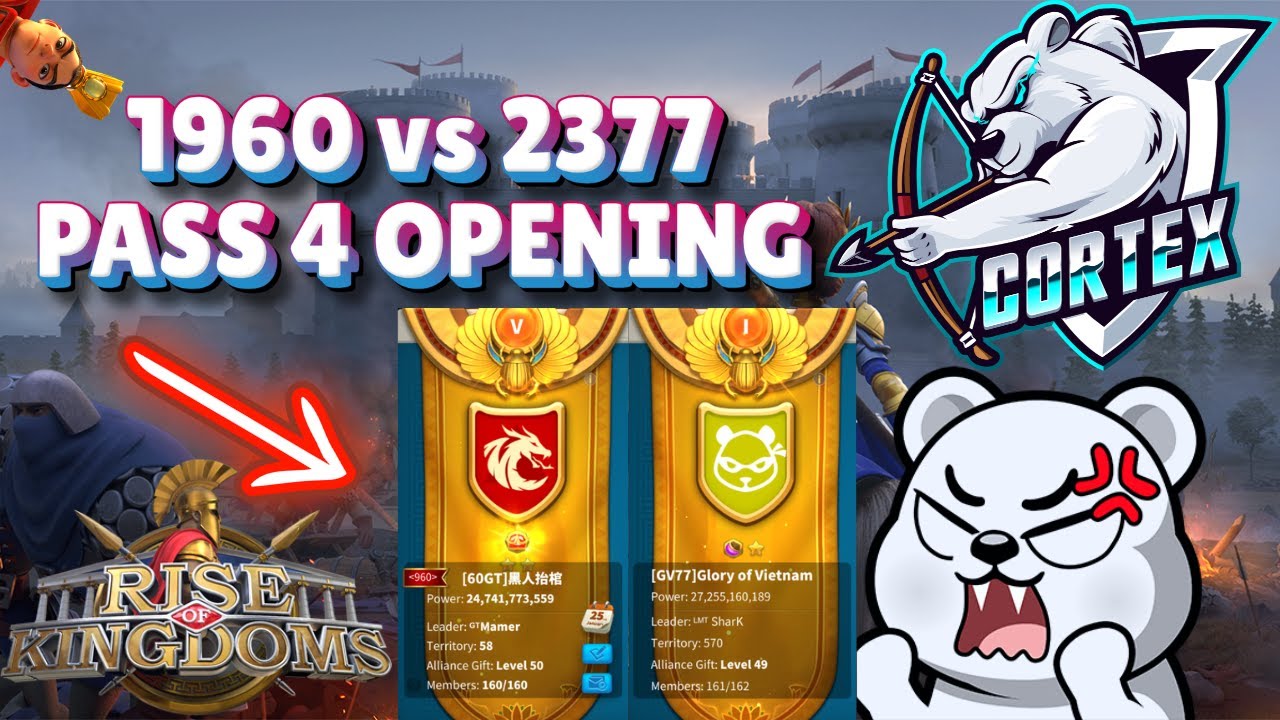 1960 vs 2377 Pass 4 Opening NO DELAY Part 2 Live in Rise of Kingdoms