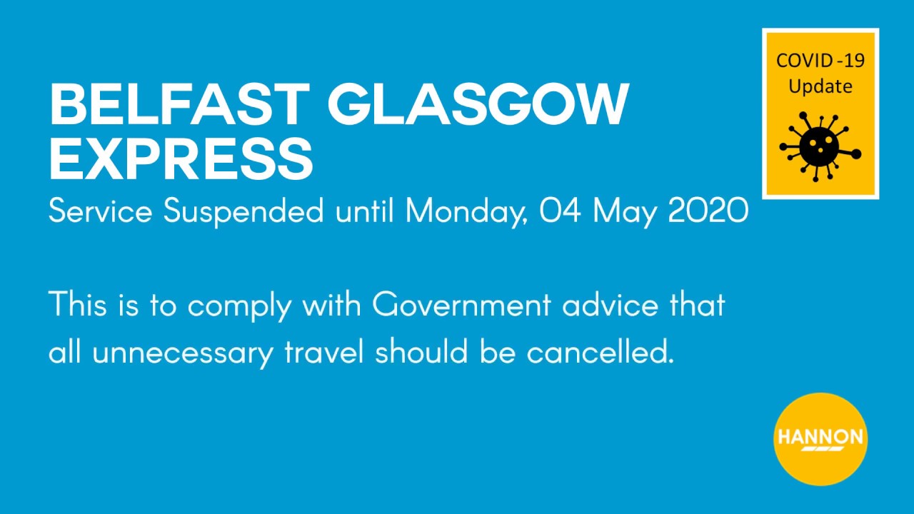 BELFAST GLASGOW EXPRESS: Coronavirus Update (25 Mar 2020)
