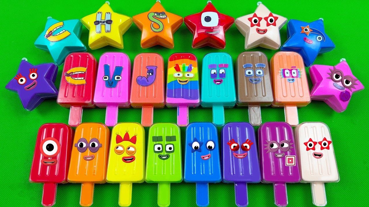 Numberblocks 💖 Alphablocks - Looking For All Clay with Ice Cream, Star Coloring! ASMR