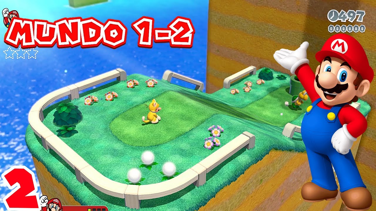 Super Mario 3D World | 1-2 La gruta de los Koopas – Guía ESTRELLAS Y SELLO Walkthrough #2