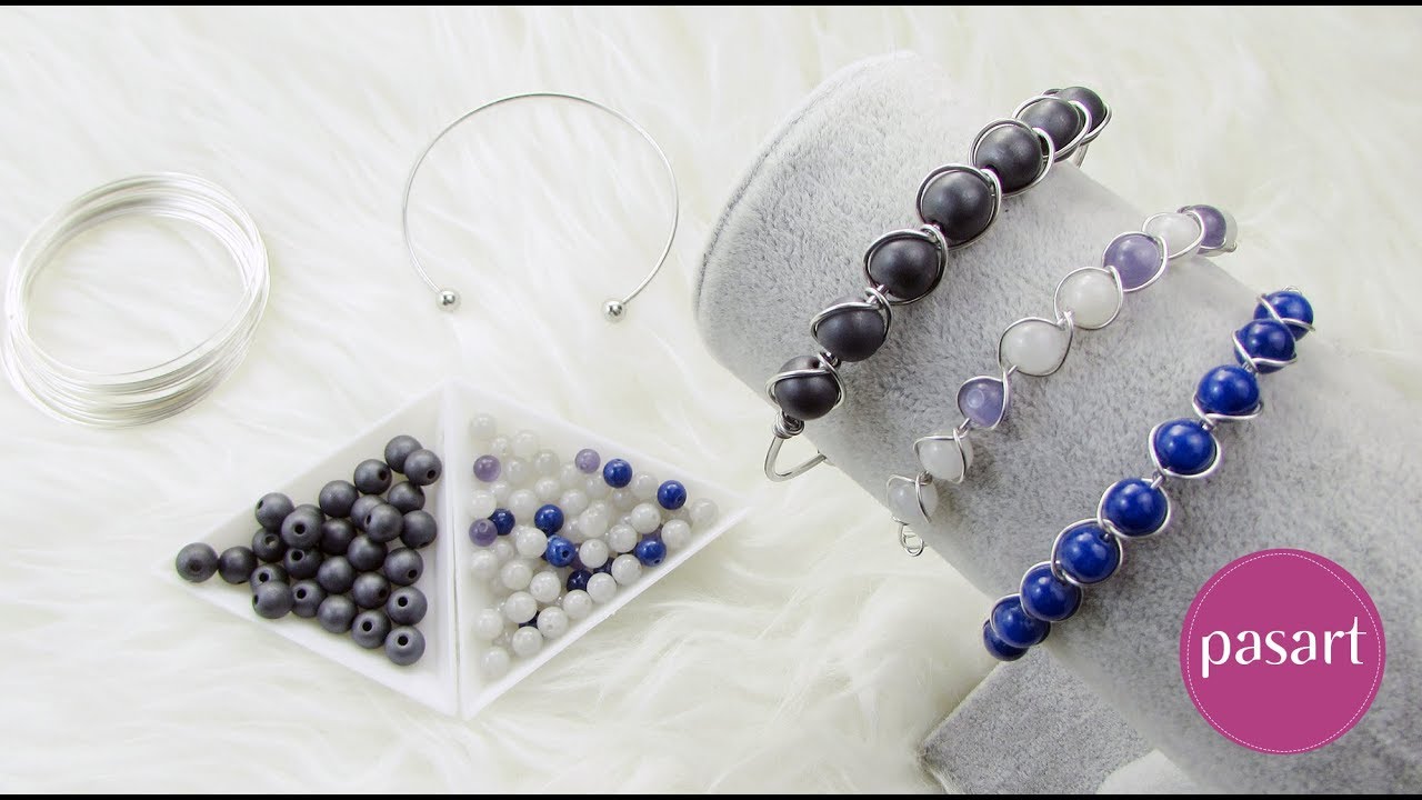 Jak zrobić prostą bransoletkę z drutu i kamieni? Wire wrapping - podstawy - pasart.pl