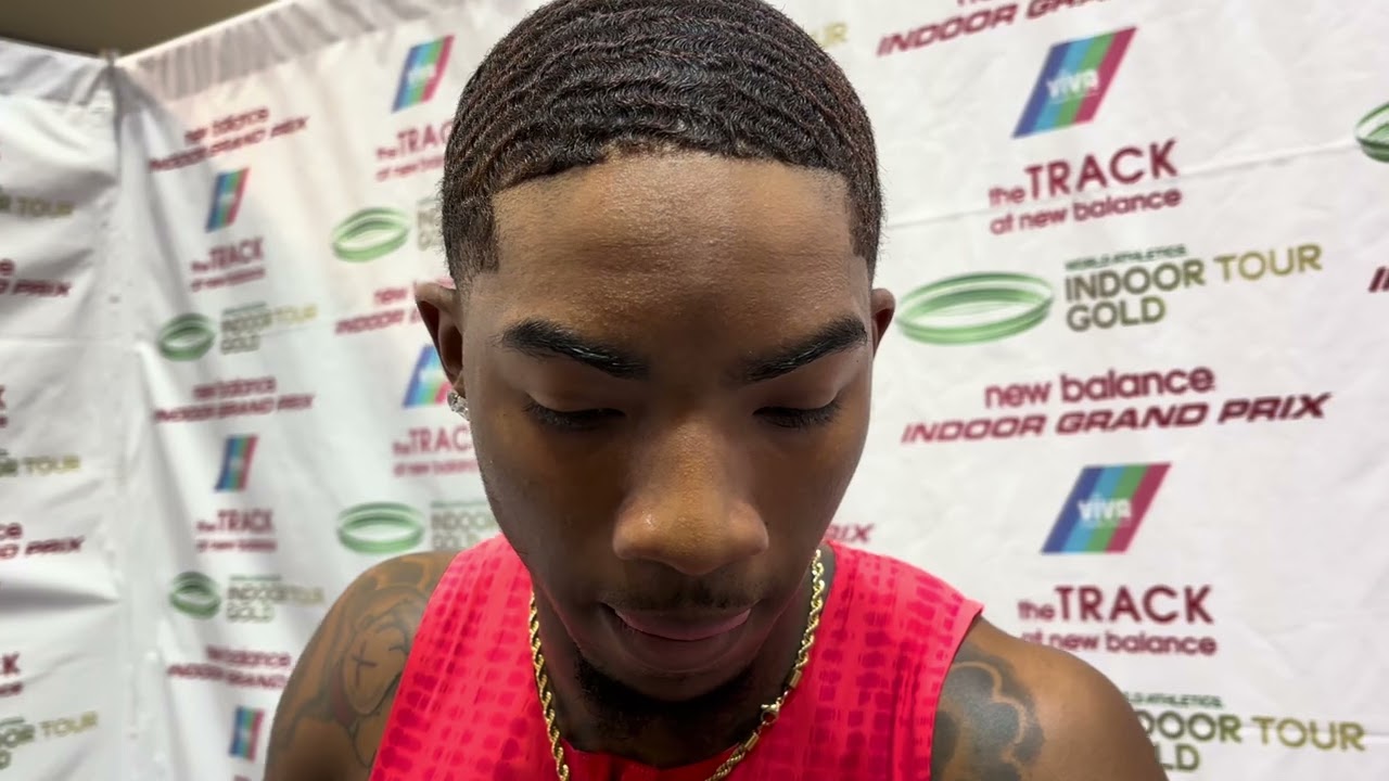 Jordan Anthony After 60m Pro Debut at New Balance Indoor Grand Prix, Talks Training with Noah Lyles