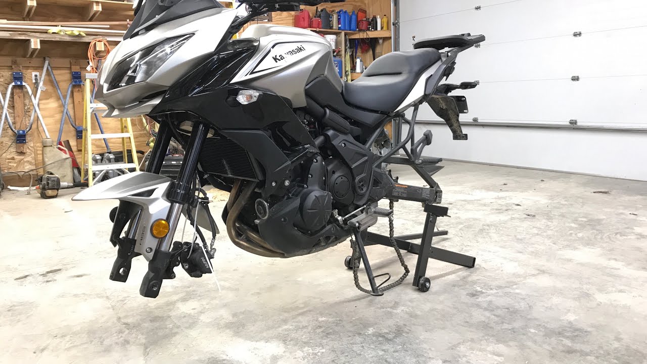 How to change motorcycle tires without a front stand