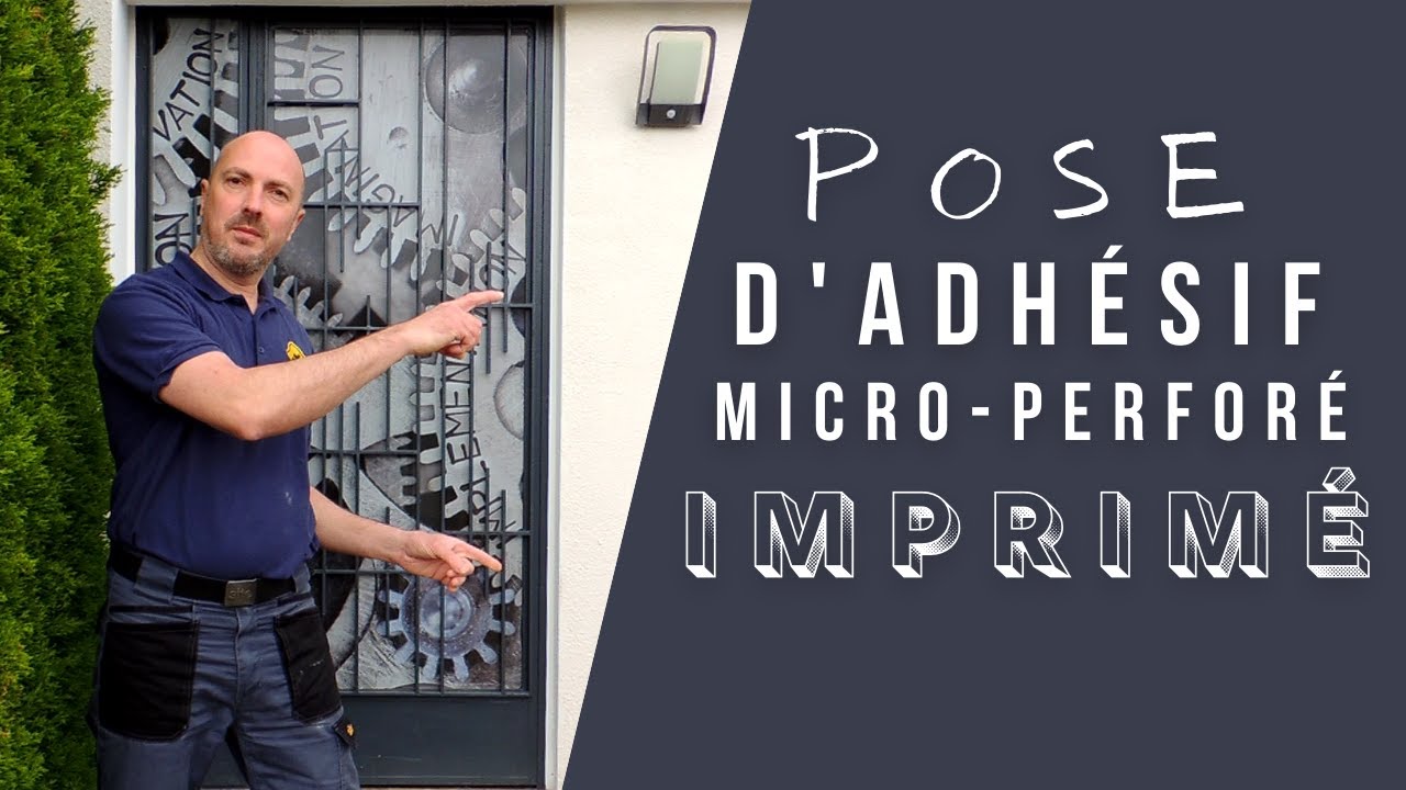 Comment poser un adhésif micro-perforé imprimé – Tutoriel facile