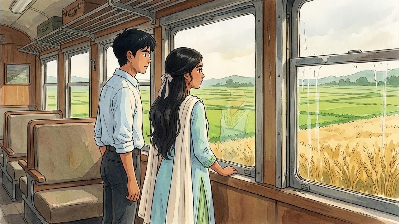 Peaceful Train Journey 🚂 | Ghibli Style Travel Story | Relaxing ASMR