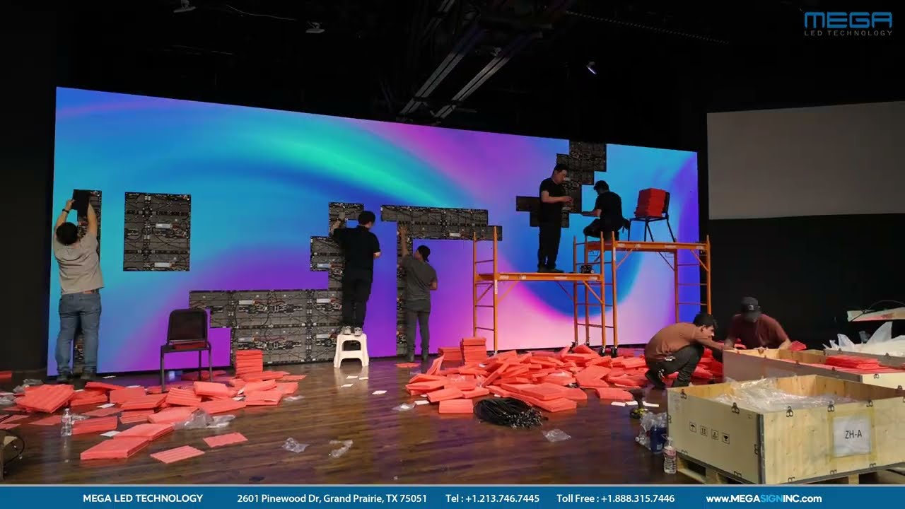 Semihan Church Indoor Video Wall Installation: Sanctuary LED Display Upgrade [Time Lapse]