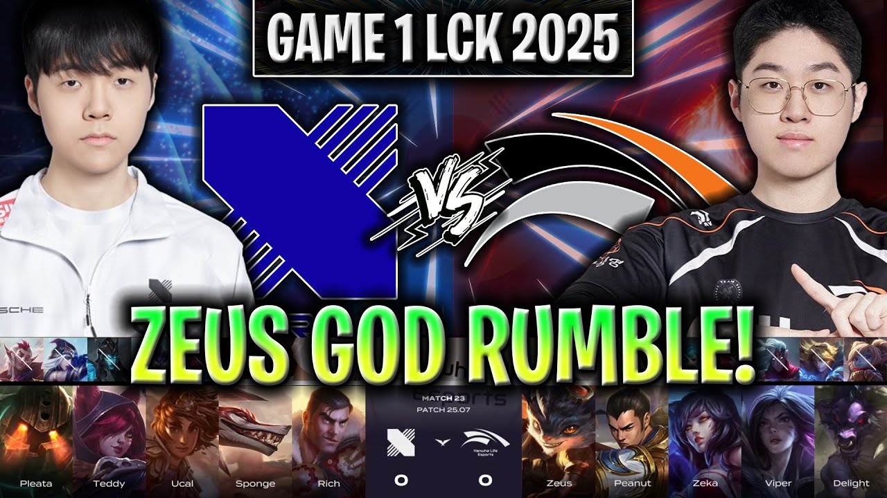 ZEUS GOD RUMBLE!🔥 - DRX vs HLE GAME 1 LCK SPRING 2025 W3D2 | DRX vs HANWHA LIFE G1 LCK 2025