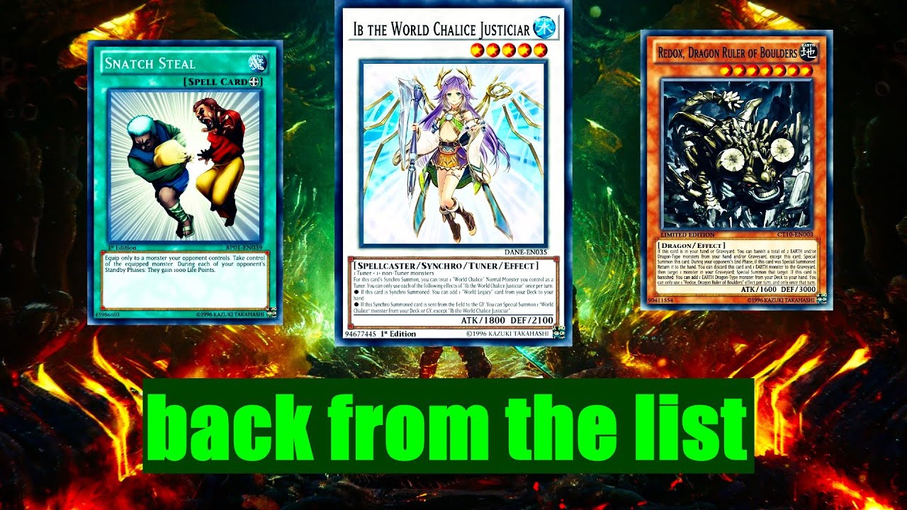 (YGOPRO)  Dragon Ruler deck,Ib the World Chalice Justiciar,Snatch Steal, post banlist 2024