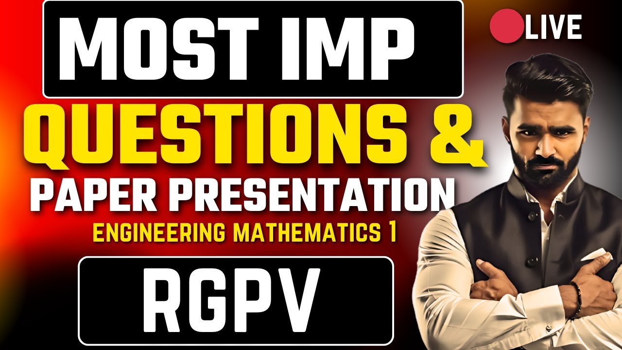 🔴LIVE |Most Important Question and Paper Presentation|RGPV|Pradeep Giri Sir