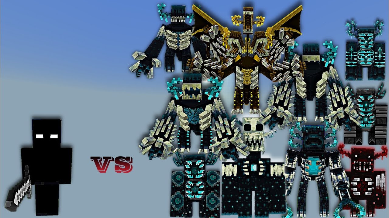 Null (Sans666) vs Warden Plus | Minecraft Bedrock | Mob Battle