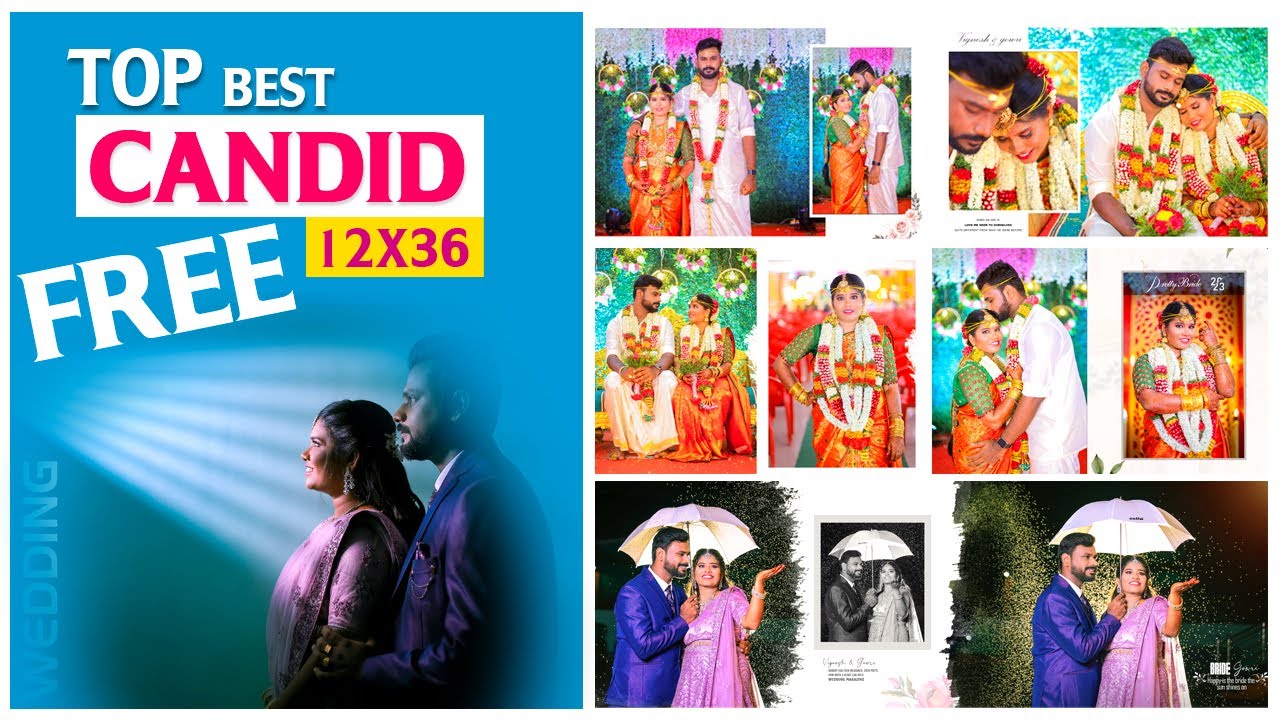 Trending Candid Album free download design pre wedding psd files 12x36 new album design 2025