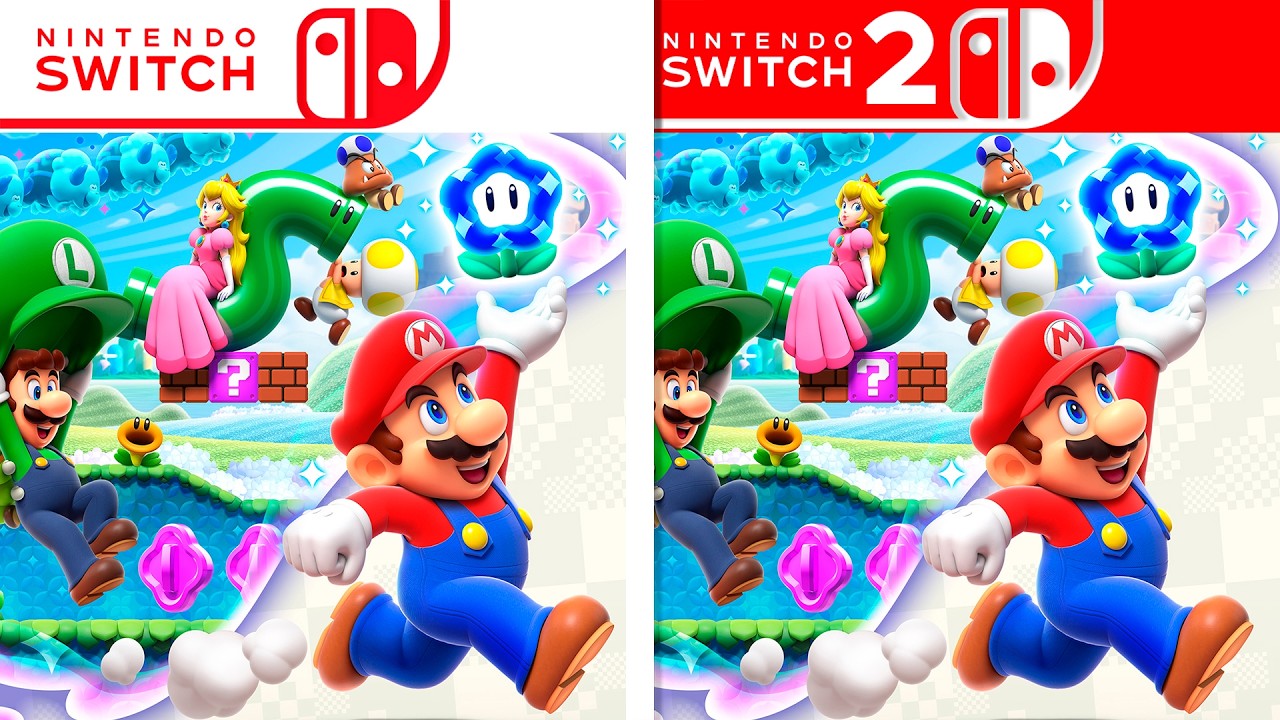 Super Mario Bros. Wonder | Switch против Switch 2 | Сравнение графики