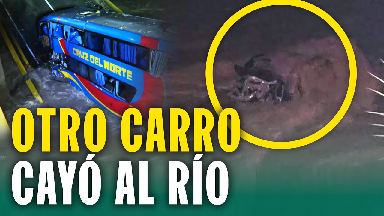 Más afectados por caída de puente Chancay: Colectivo cae al río y es arrastrado cientos de metros