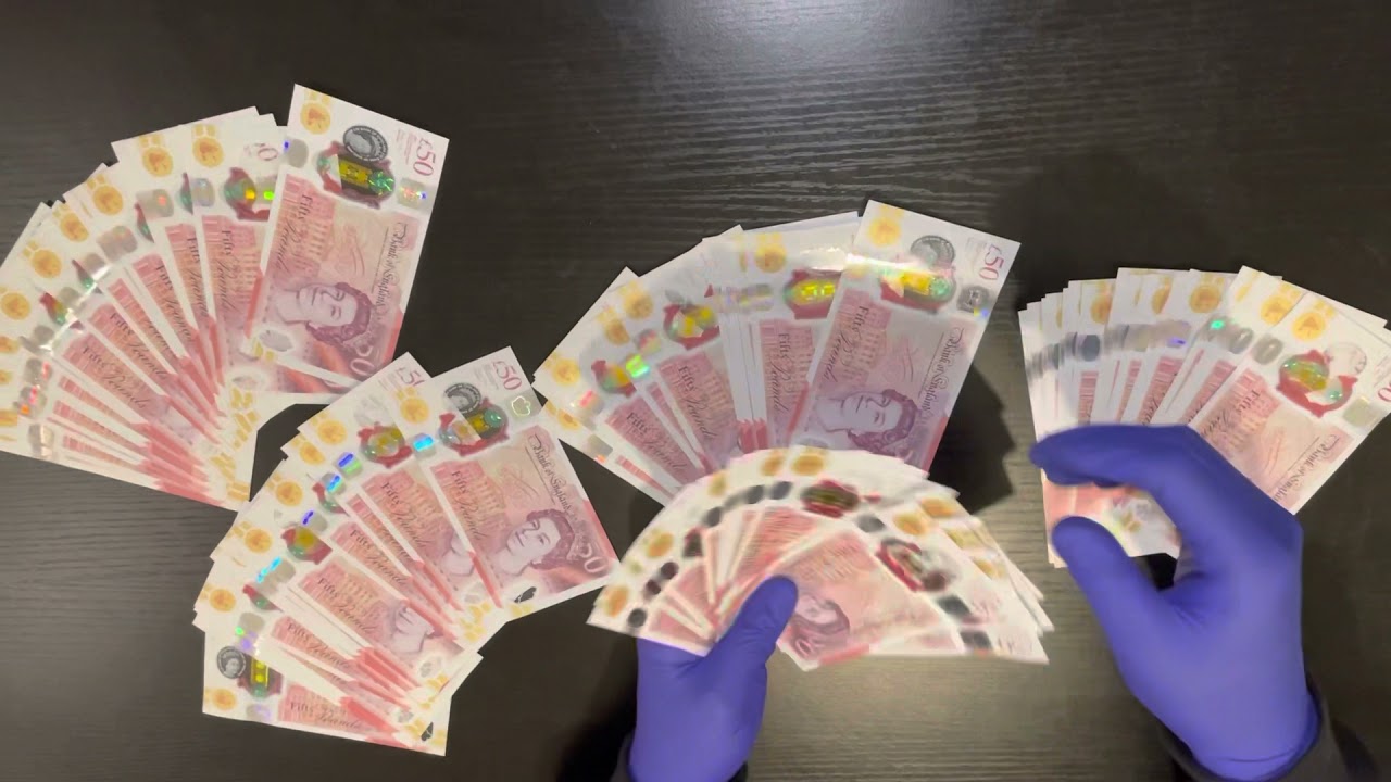 POLYMER £50 NOTE | ASMR | CASH COUNT | £5000 | SAVINGS CHALLENGE | BRITISH POUNDS.