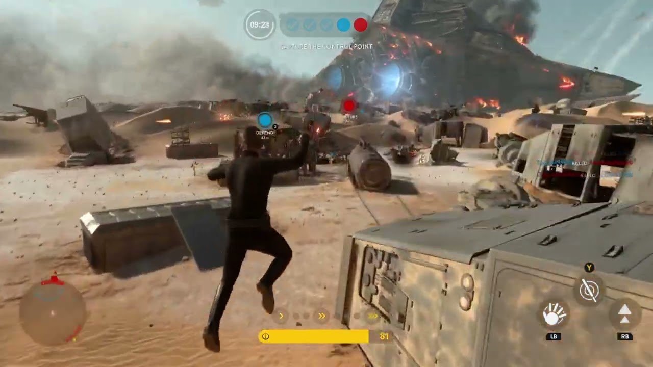 Star Wars Battlefront 2015 Luke Skywalker Gameplay on Jakku 