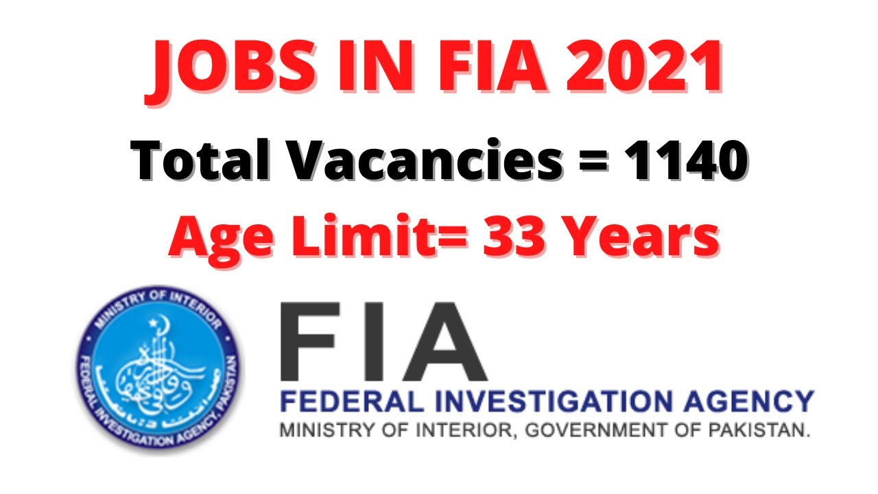 FIA Jobs 2021 | Jobs in FIA | FIA New Jobs | FIA New Jobs 2021 | Latest FIA Jobs | FIA Job Islamabad