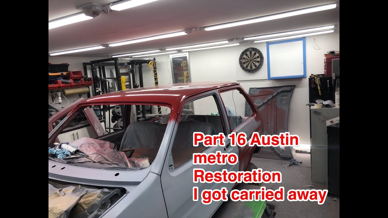 Part 16 Austin mini metro restoration.. I got carried away started painting topcoat