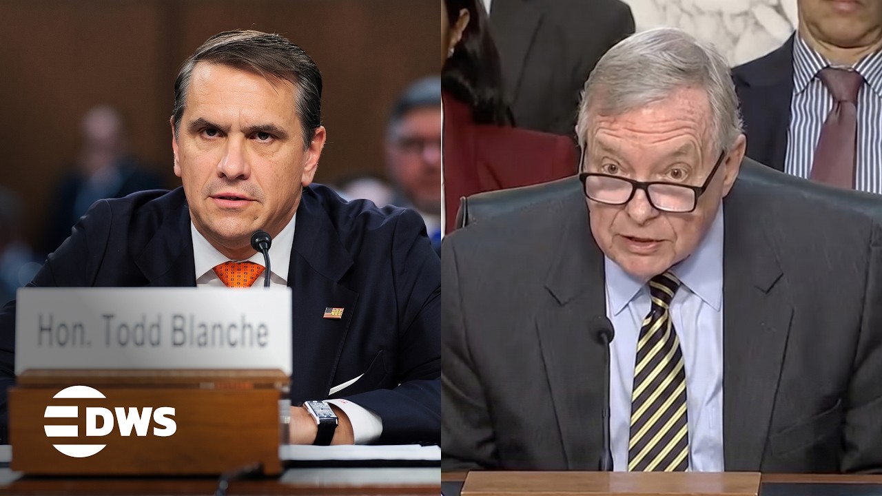 FULL EXCHANGE: Senator Durbin Presses Todd Blanche On Epstein Files In Heated Senate Hearing | AC14
