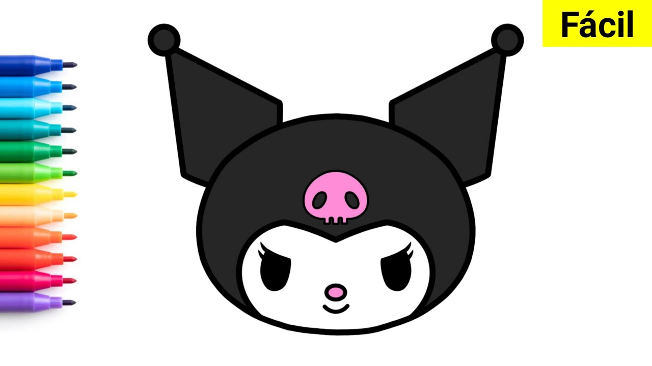 Cómo dibujar a Kuromi fácil