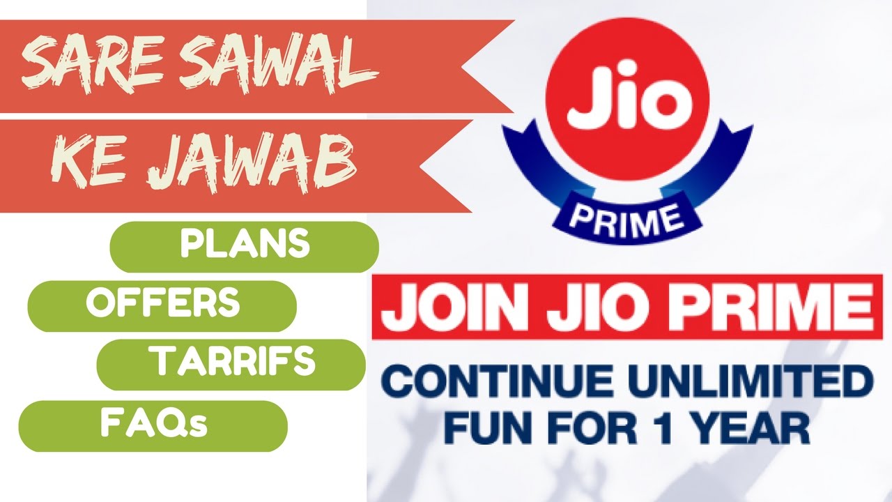 Jio Prime Tariffs and All FAQ Questions Explained