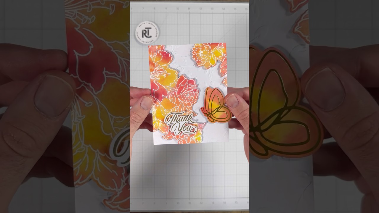 Making a watercolor card&hellip;the easy way 😅 #cardmaking #asmr #craft