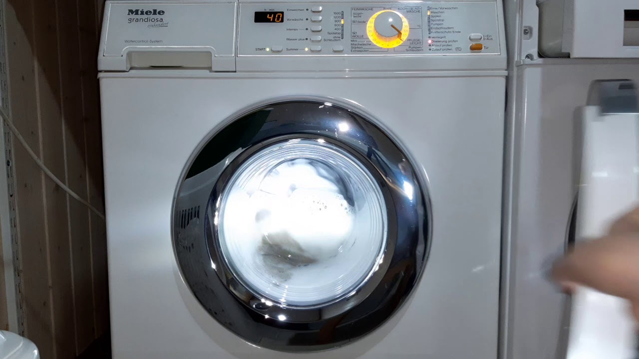 Miele W433S Waschmaschine Extremtest: Sofadecke & flüssiges Waschmittel, Pflegeleicht/Easy Care 40°C