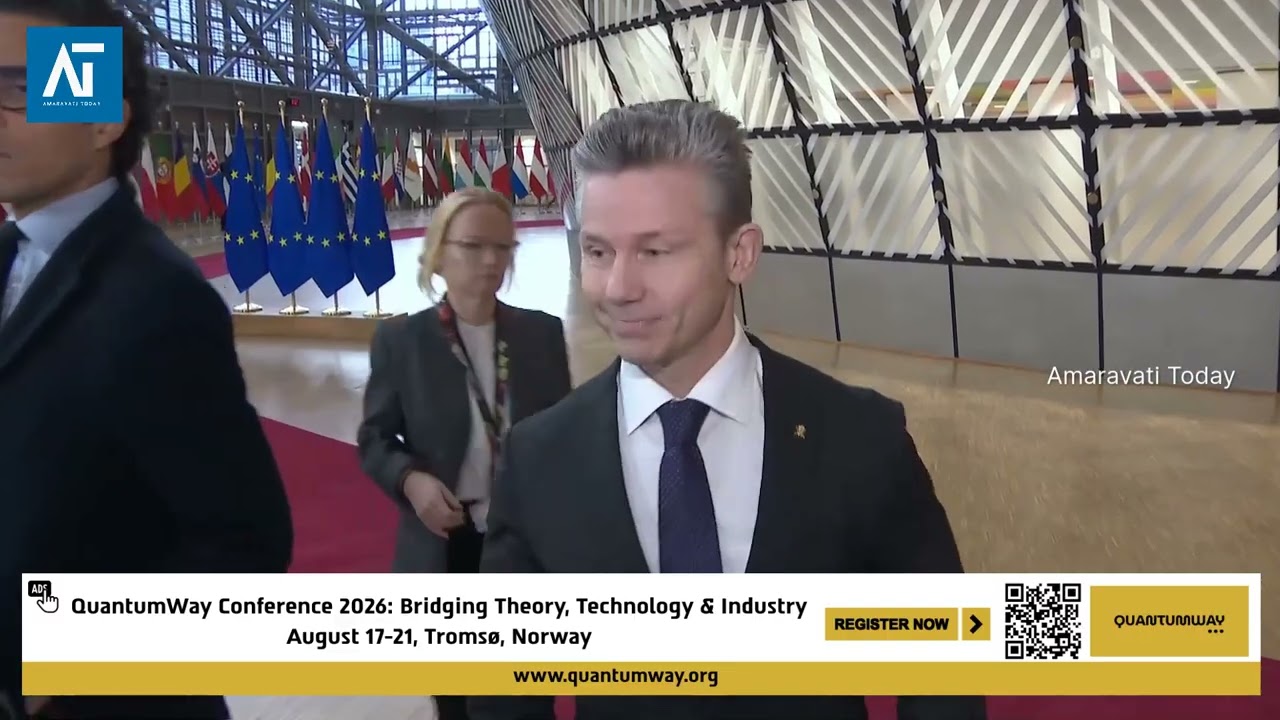 Sweden&rsquo;s Defence Minister P&aring;l Jonson Arrives at EU Defence Council | Brussels | Amaravati Today